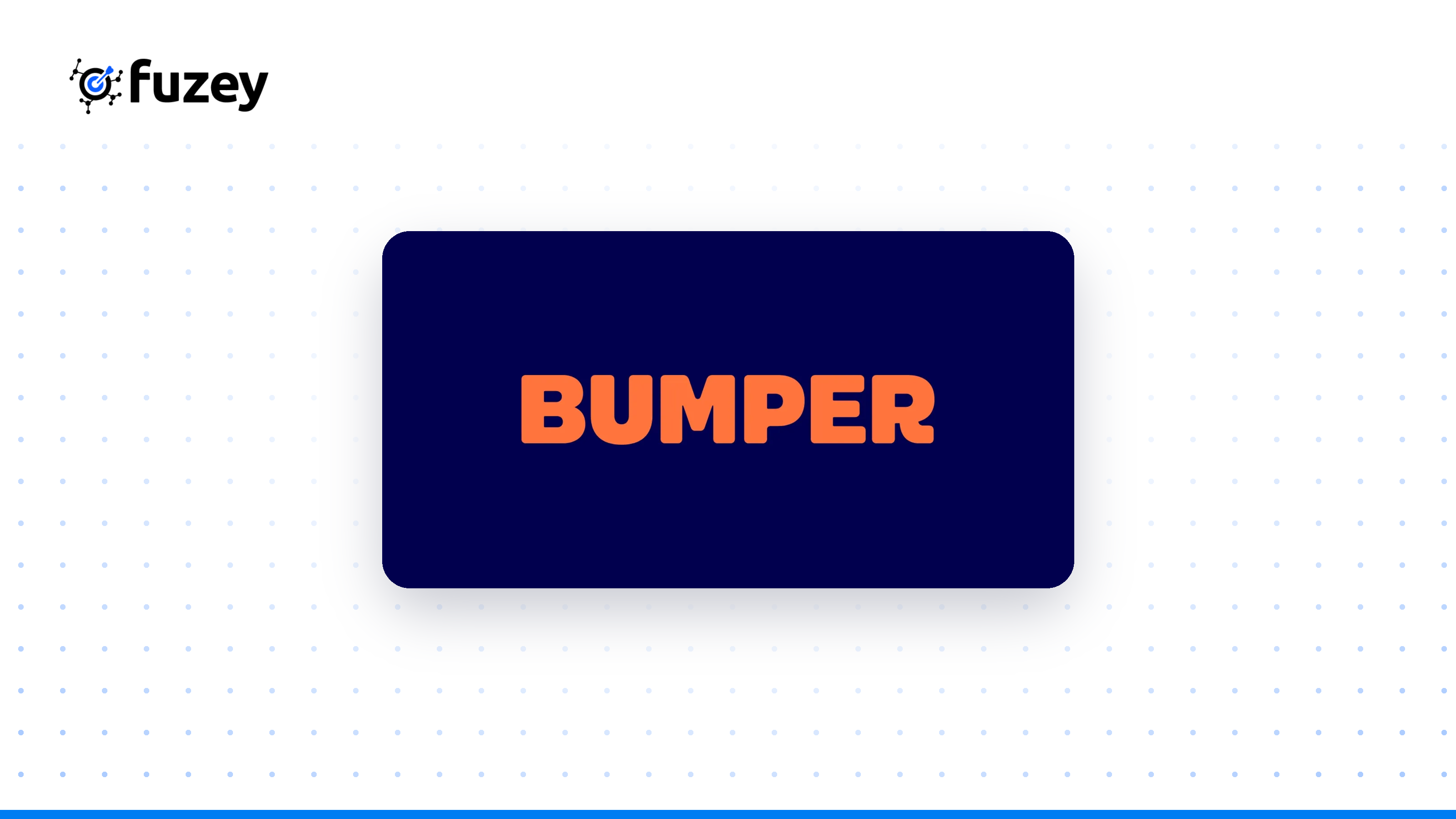 Bumper payment integration with Fuzey on a brand panel