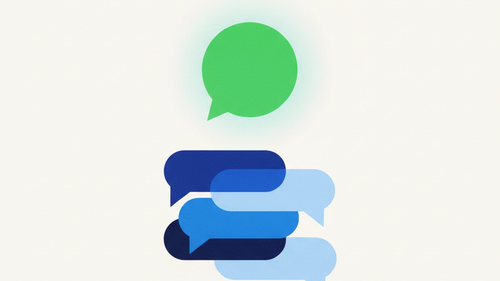 Abstract chat bubbles and service notifications on a workshop dashboard