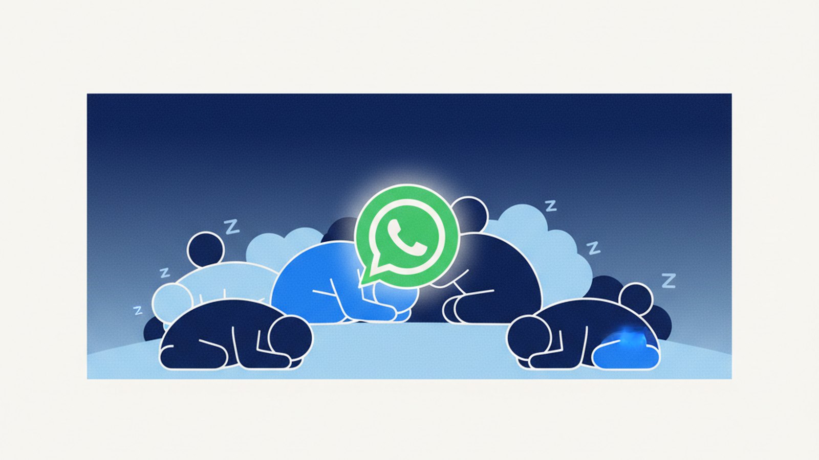 Abstract night-time chat bubbles turning into booked appointments