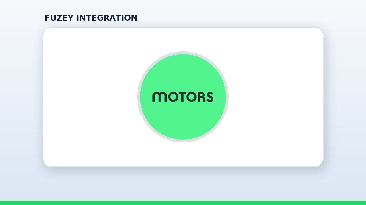 Motors marketplace integration with Fuzey on a brand panel
