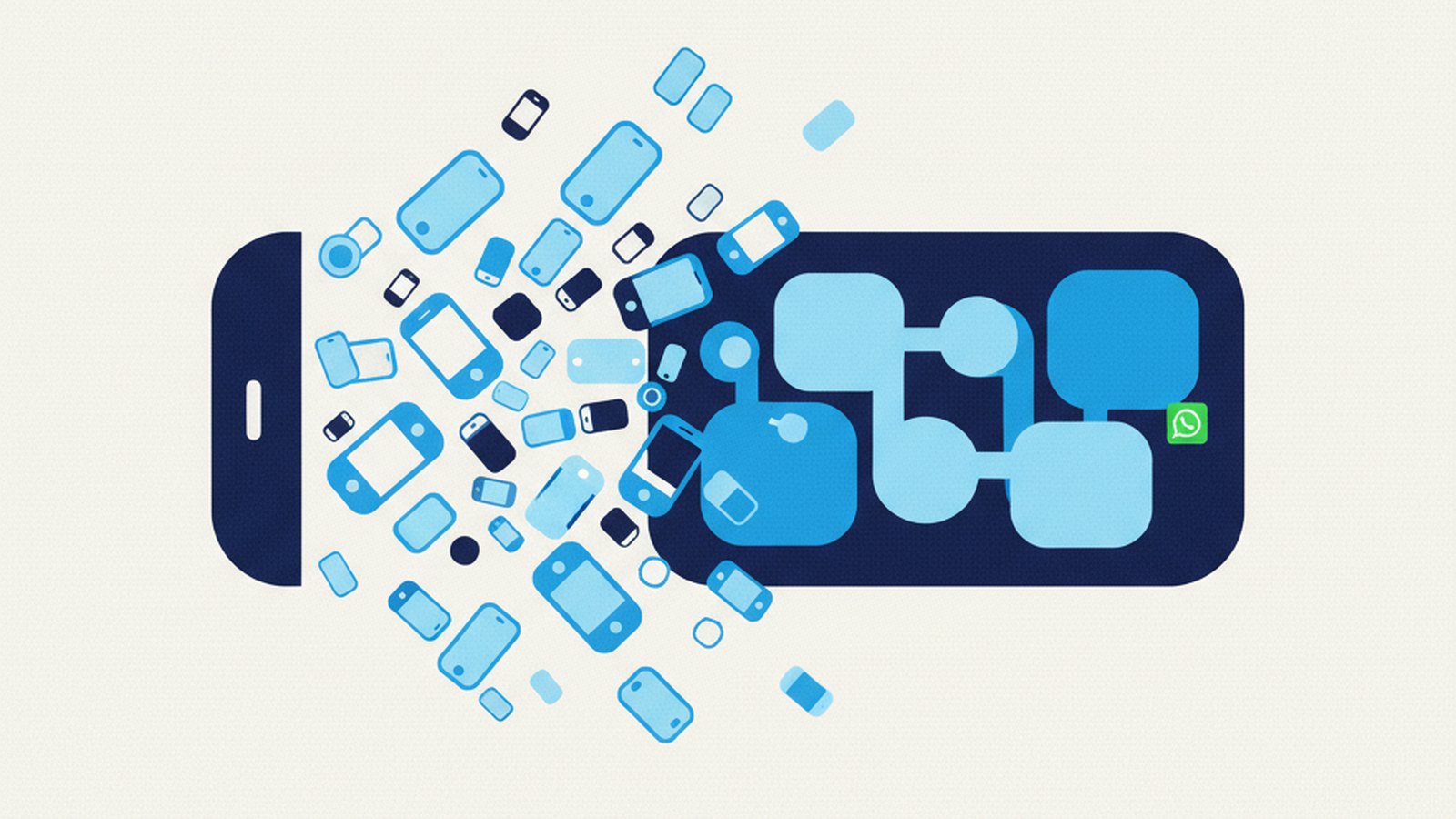 abstract chat bubbles linked to a shared service desk