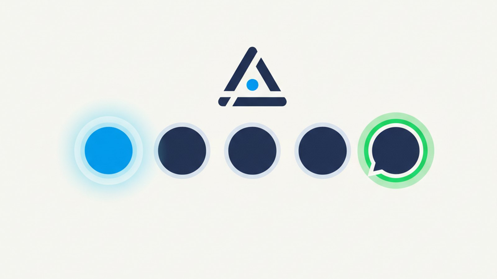 Abstract chat bubbles connecting to a support desk